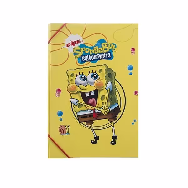 پوشه کش دار کلیپس طرح باب اسفنجی