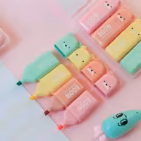 ماژیک مینی هایلایتر تدی تک رنگ پاستلی(دونه ای)