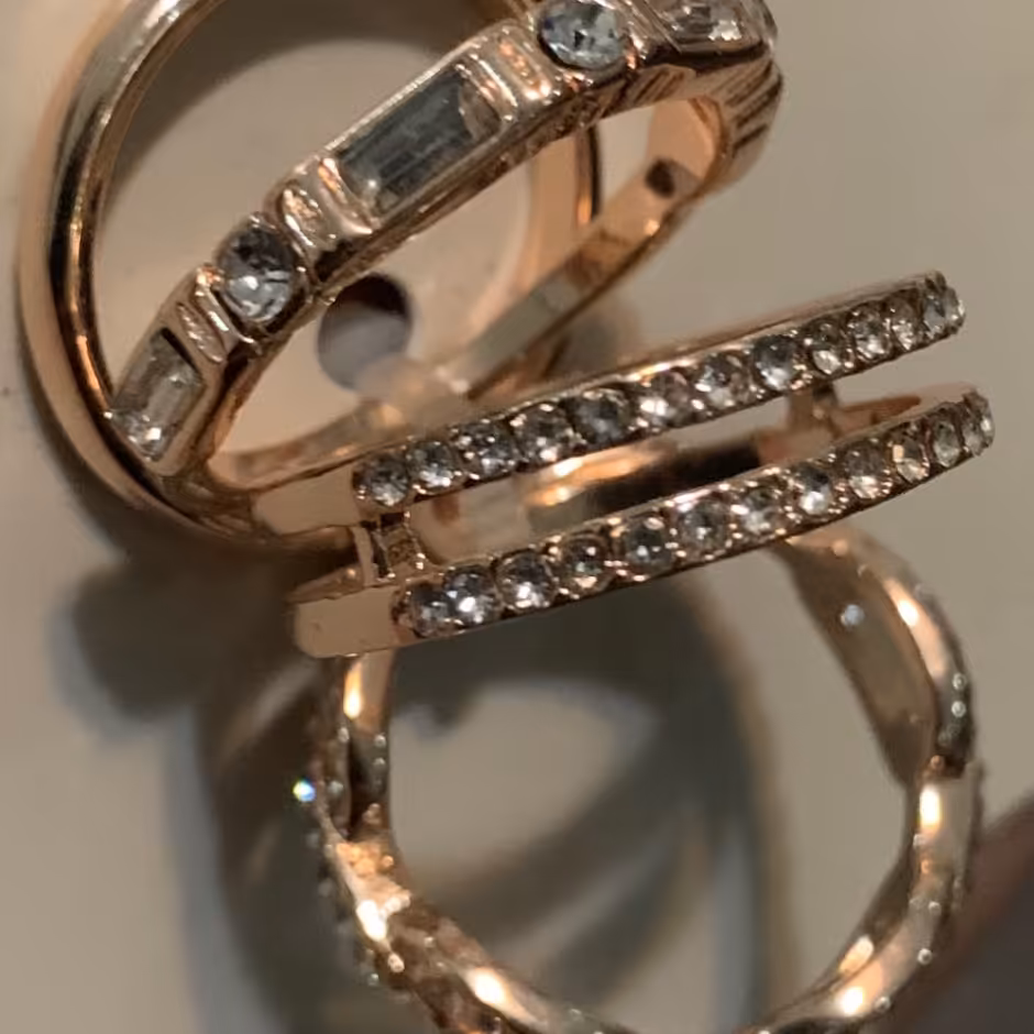 ست حلقه 4 عددی رنگ شامپاینی 