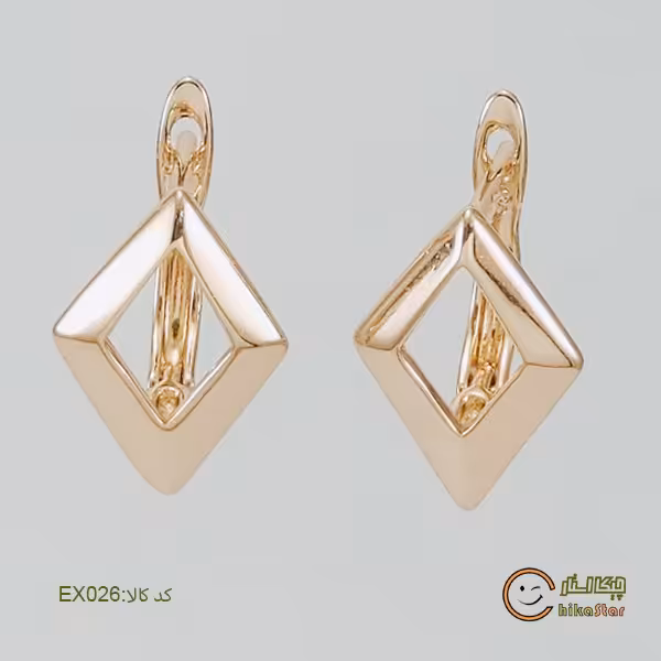 گوشواره ژوپینگ مدل EX026 - رنگ ثابت و بدون حساسیت