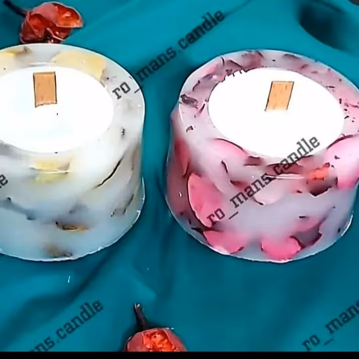 شمع دایره گل خشک