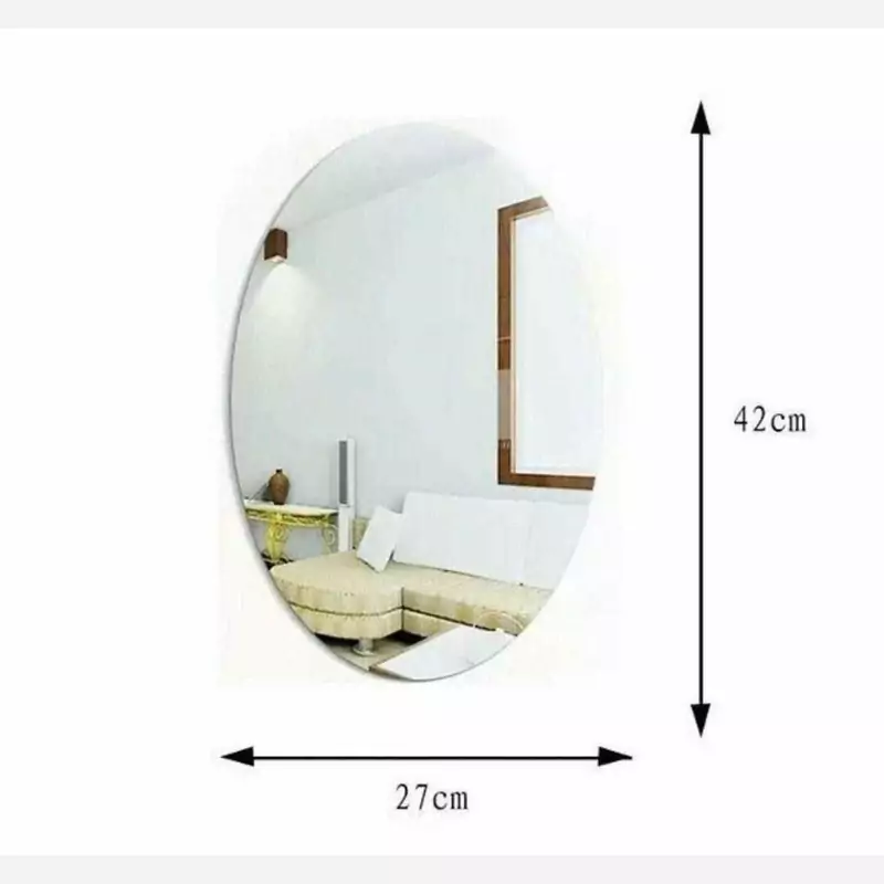 آینه نشکن آرایشی دیواری دکوری لوکس برای سرویس بهداشتی و بالای دراور و اتاق ها و هر جای دلخواه شما با نصب آسان دارای چسب