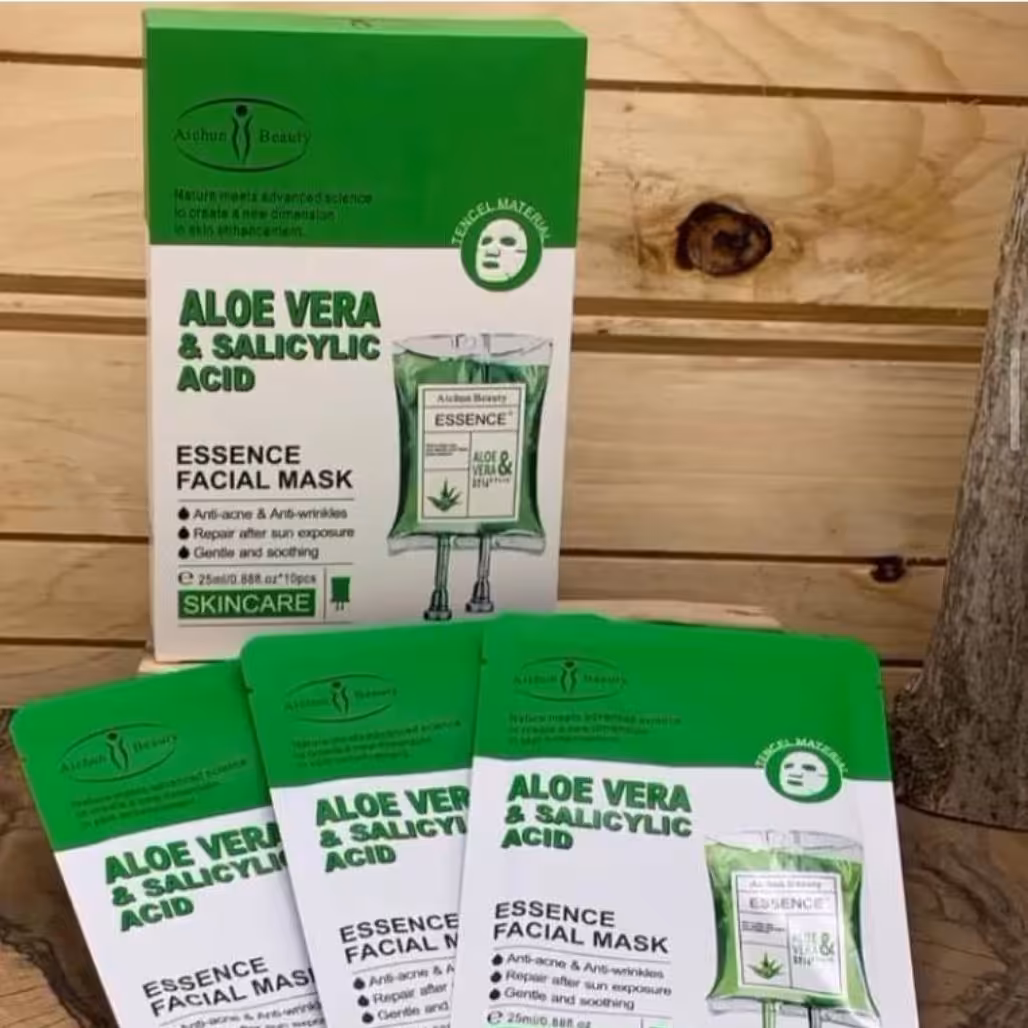 ماسک صورت نقابی آلوئه ورا و سالیسیلیک اسید