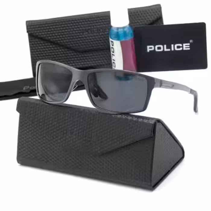 عینک آفتابی آلومنیومی مردانه پلیس UV400 دسته فنر POLICE