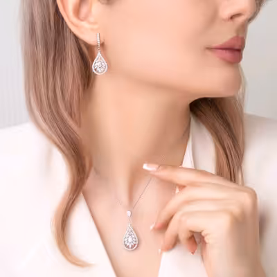 نیم ست نقره زنانه A8