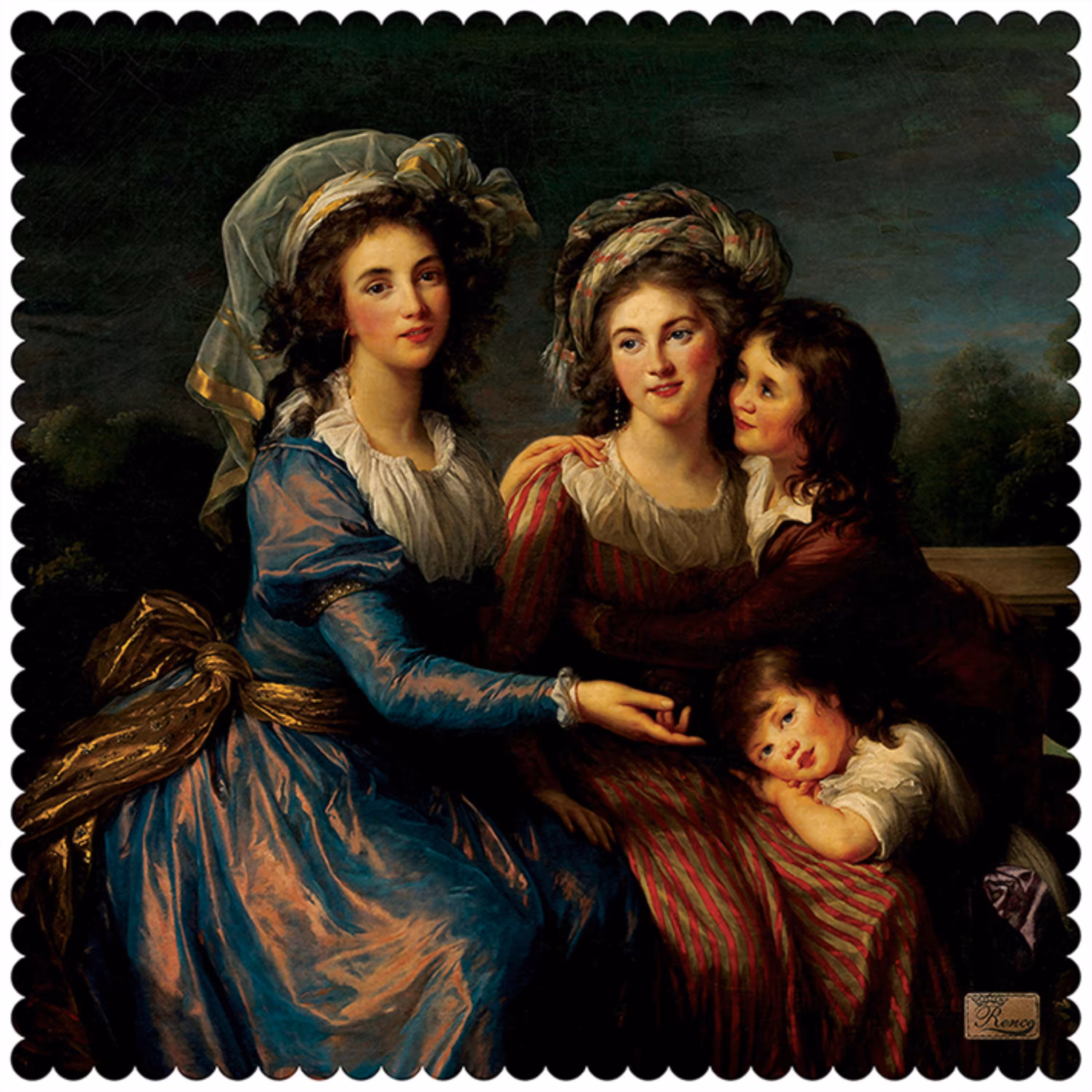 رومیزی مخمل طرح فرانسوی سایز 90 در 95 مدل T1-701 شرکت رنس