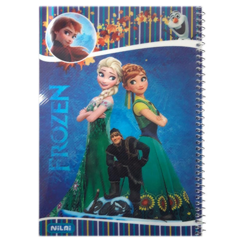 خرید دفتر نقاشی دخترانه 50 برگ فانتزی سیمی طلقی سایز وزیری
