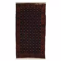 قالیچه  دستبافت خراسان  رنگ زمینه سورمه ای  کد 00P