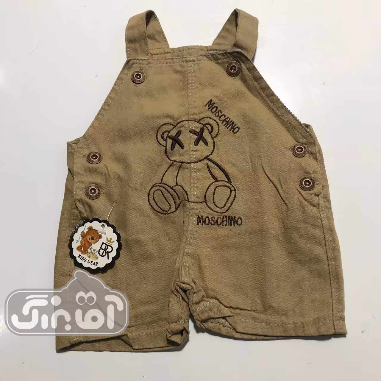 پیشبندی کتان کوتاه بهار خرس کرم تیره