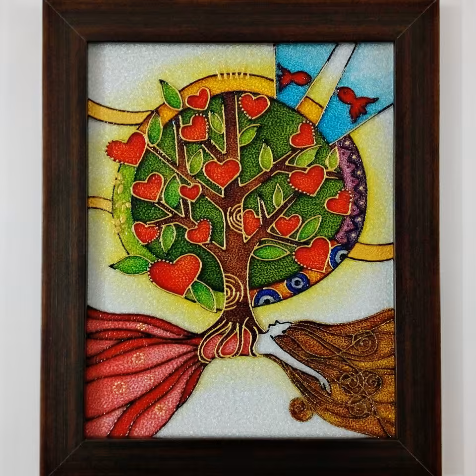تابلو ویترای طرح درخت احساس