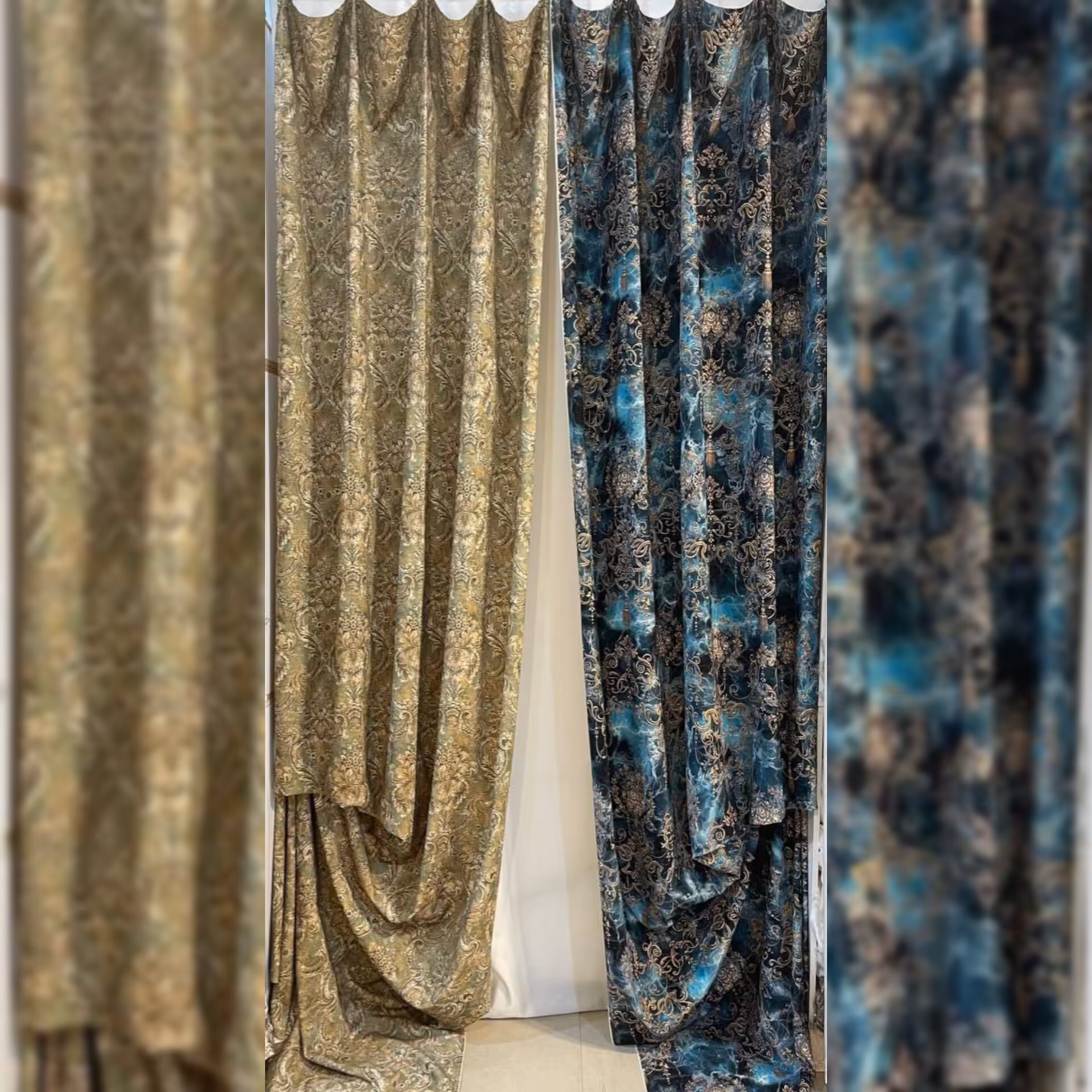 پرده دستک چاپی تک قواره 