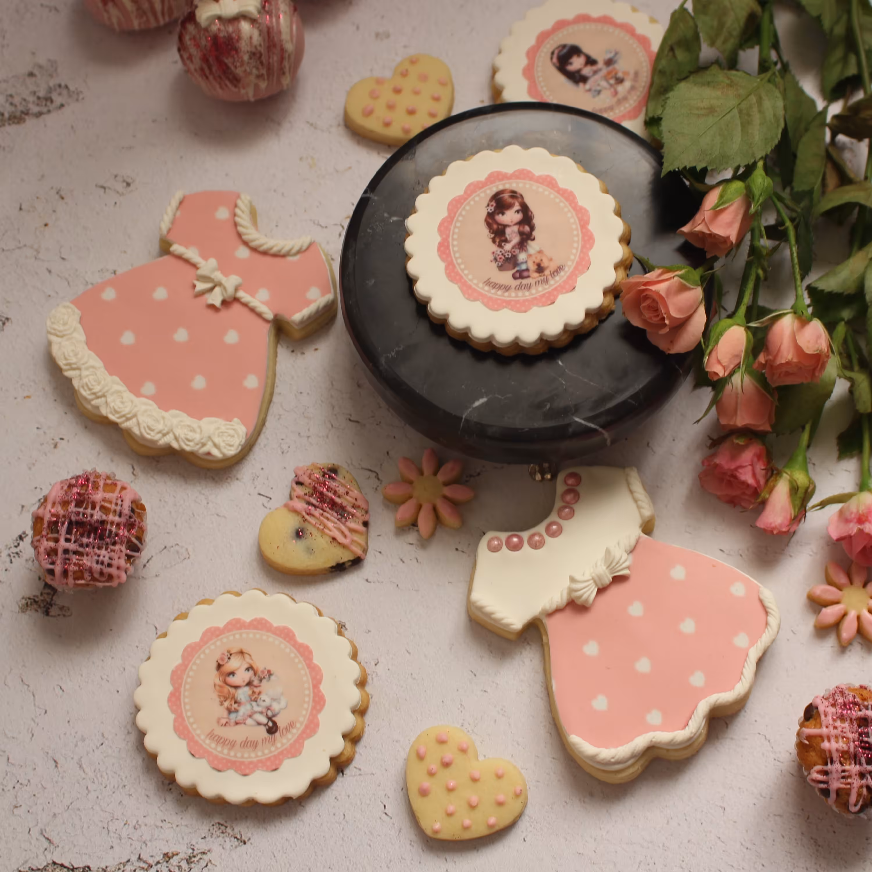 کوکی تصویری دایره ای با چاپ خوراکی دلخواه