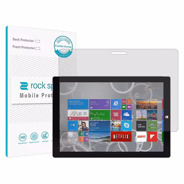 گلس تبلت مایکروسافت Surface Pro 3 مدل نانو هیدروژل شفاف برند راک اسپیس کد 10338XL