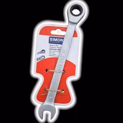 آچار یکسر تخت یکسر رینگ جغجغه ای 13 سیموند جنس فولاد کروم وانادیوم