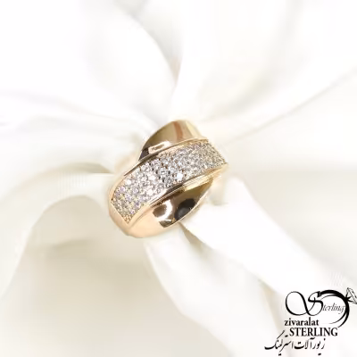 انگشتر نگین اتمی برند ژوپینگ طرح طلا کد 9552