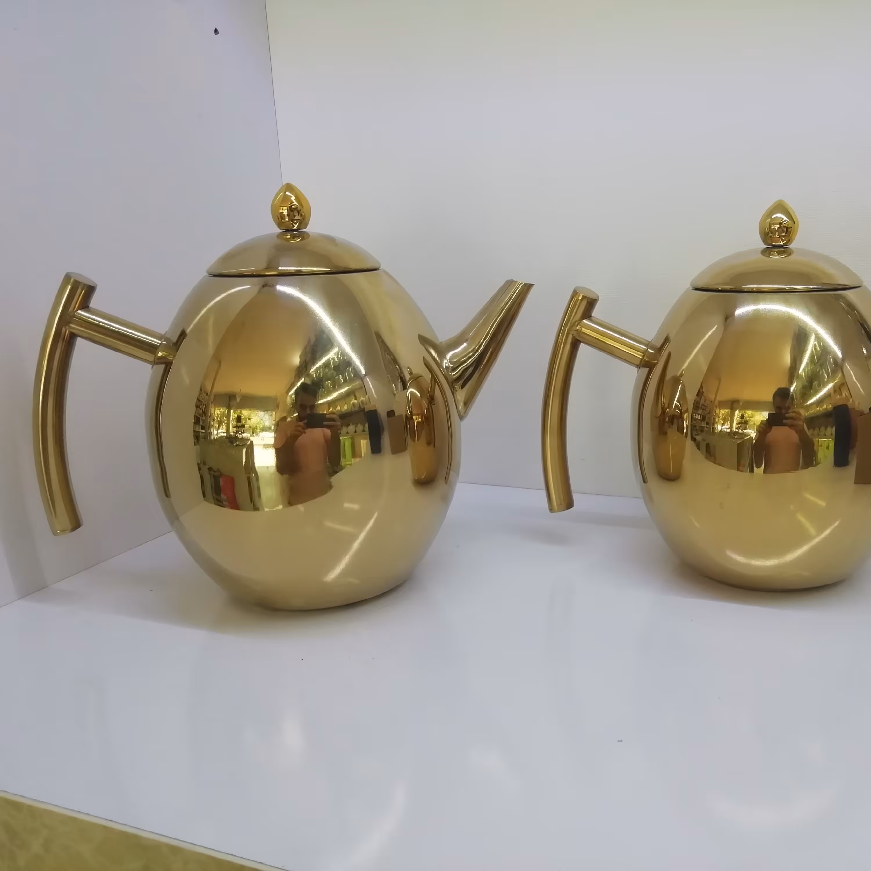 قوری استیل طلایی یونیک 1.5  لیتری