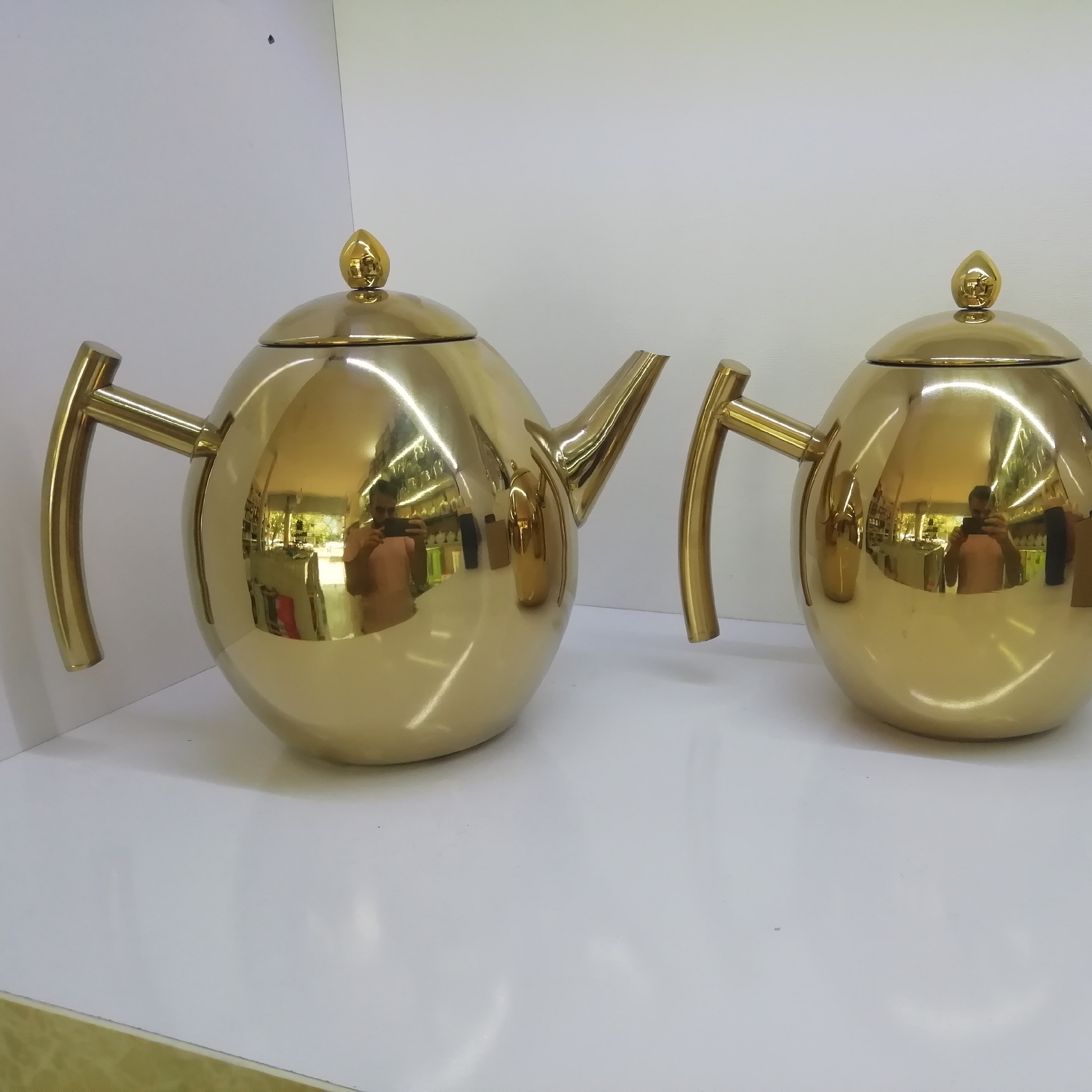 قوری استیل طلایی یونیک 1.5  لیتری