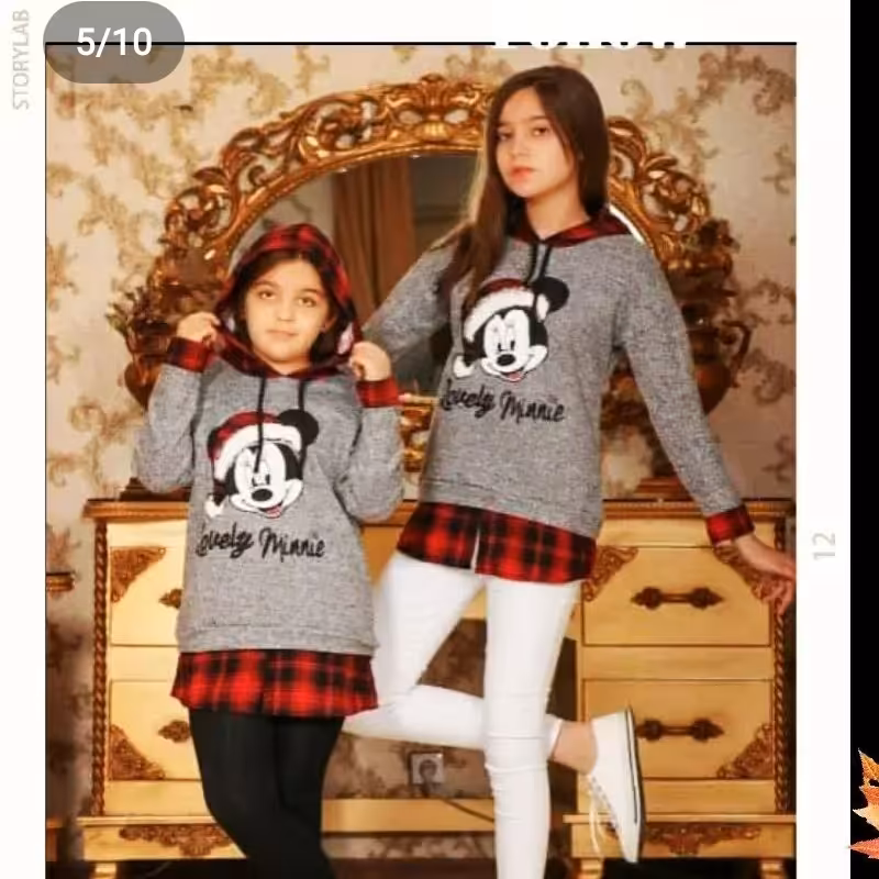 هودی دخترانه طرح میکی موس سایز 50 تا70 قیمت مناسب و بسیار با کیفیت 