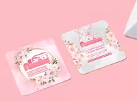 طرح کارت ویزیت کاشت ناخن مربعی | گرافیک با طعم تربچه