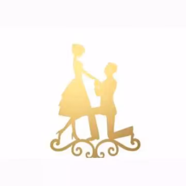 استند نامزدی، مولتی استایل در دو رنگ طلایی و نقره ای، با متن دلخواه شما، سایز 27سانت