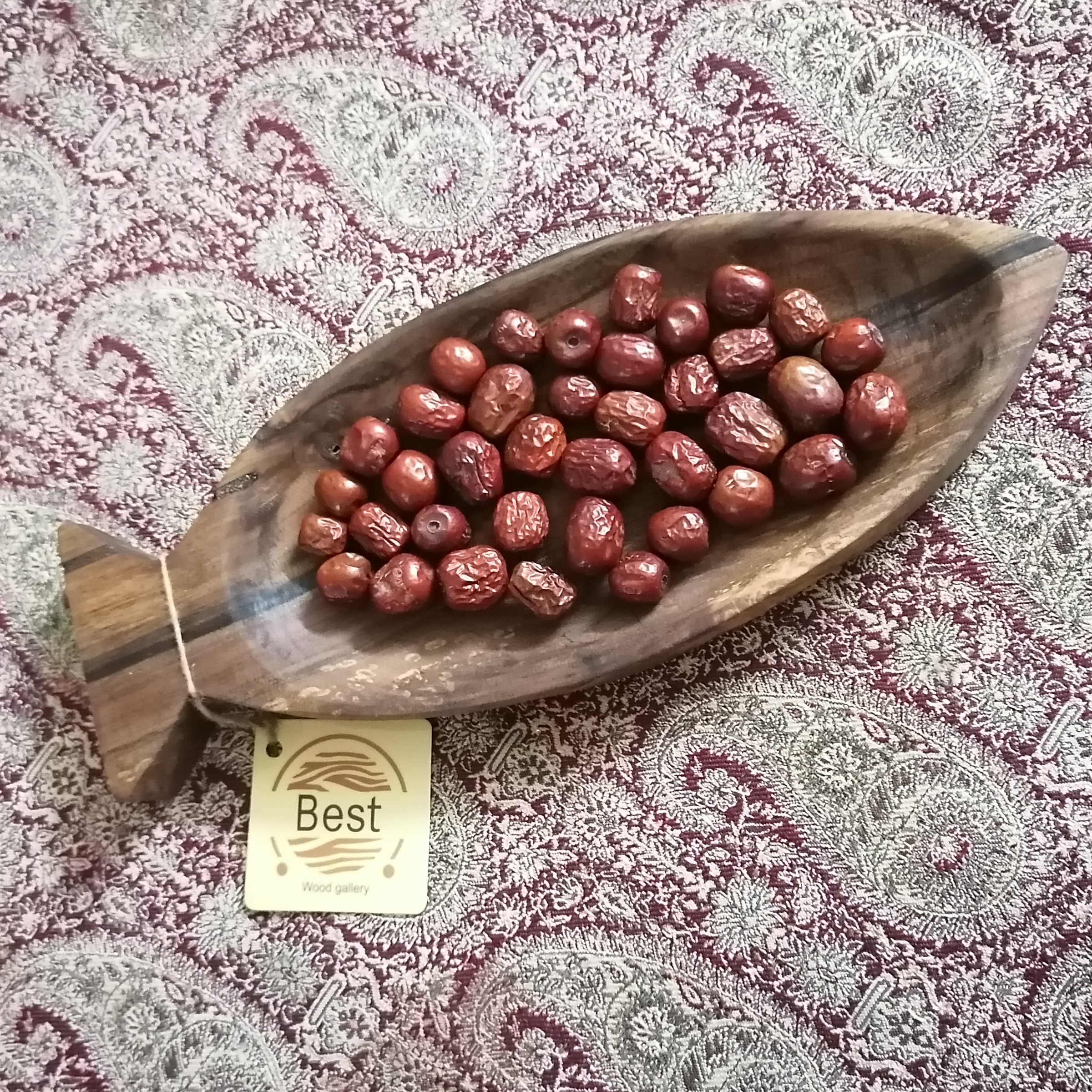 آجیل خوری شکلات خوری چوب گردو طرح ماهی با پوشش گیاهی و آبگریز مقاوم در برابر آب و ضربه