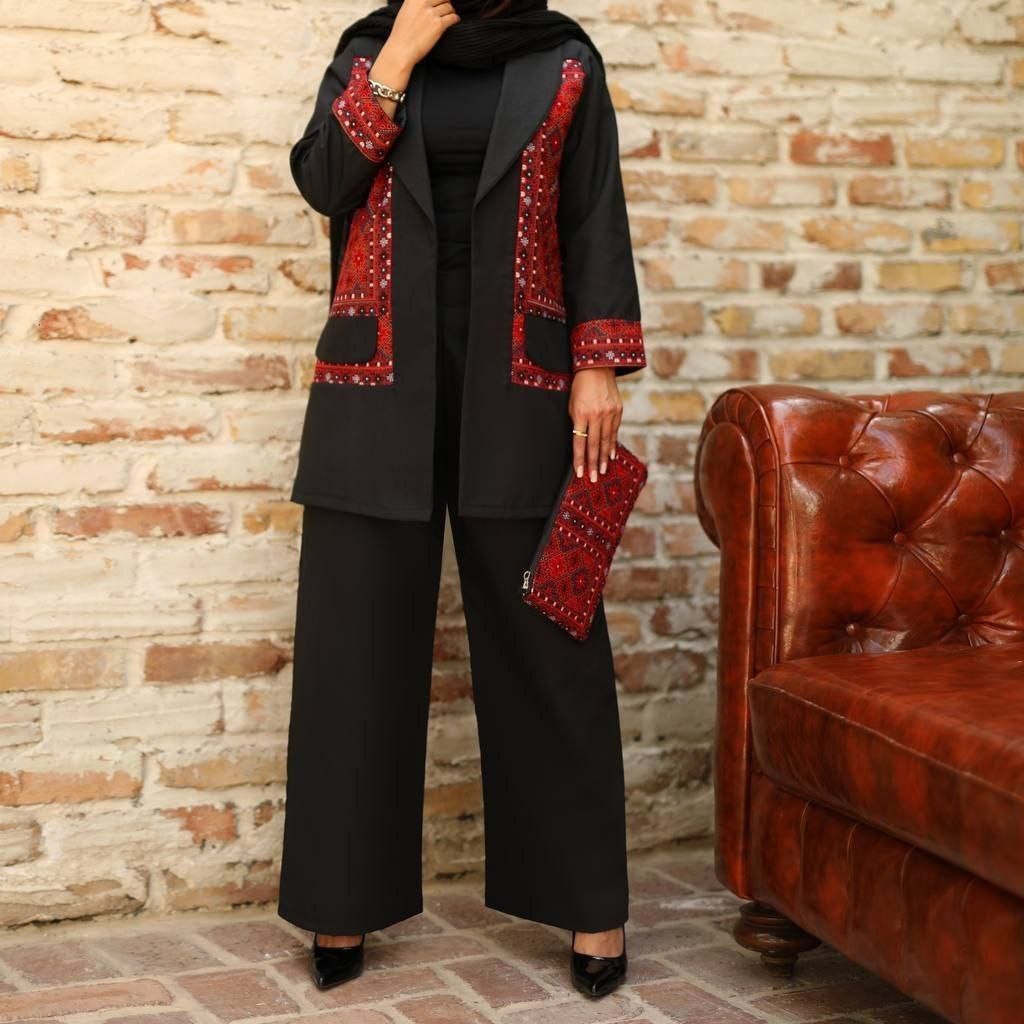 مدل سه تکه مانتو و شلوار و کیف