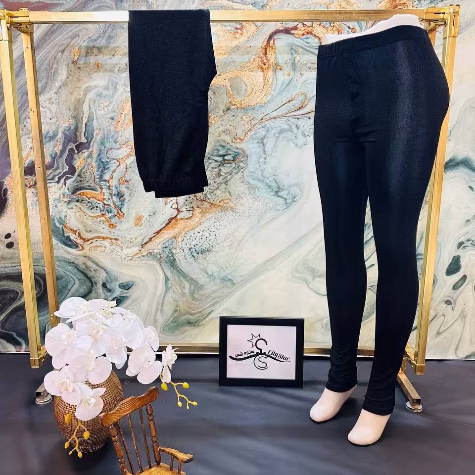 شلوار مشکی زنانه براق 2سایز