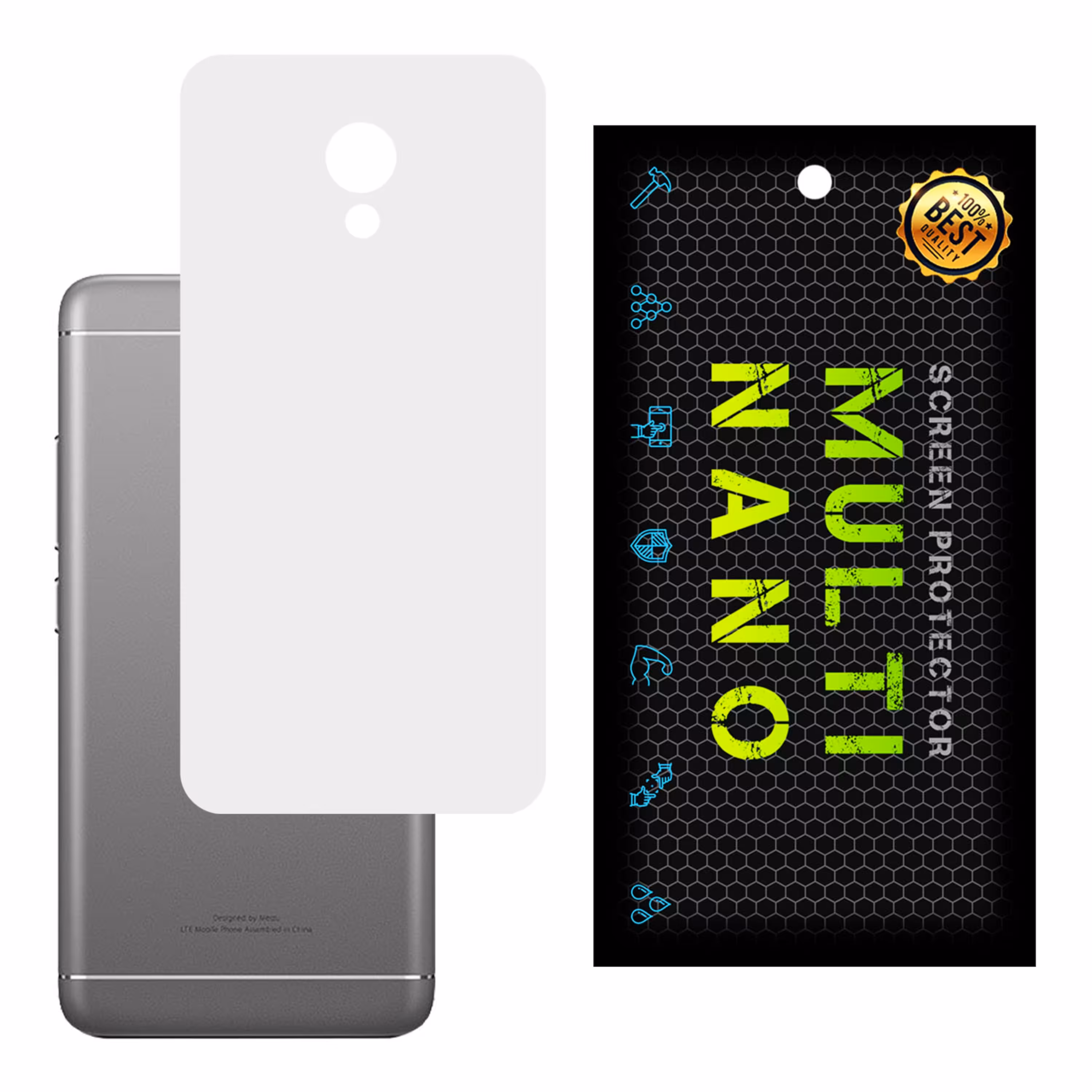 برچسب پوششی MultiNano مدل X-F1M- White برای پشت موبایل میزو M3S