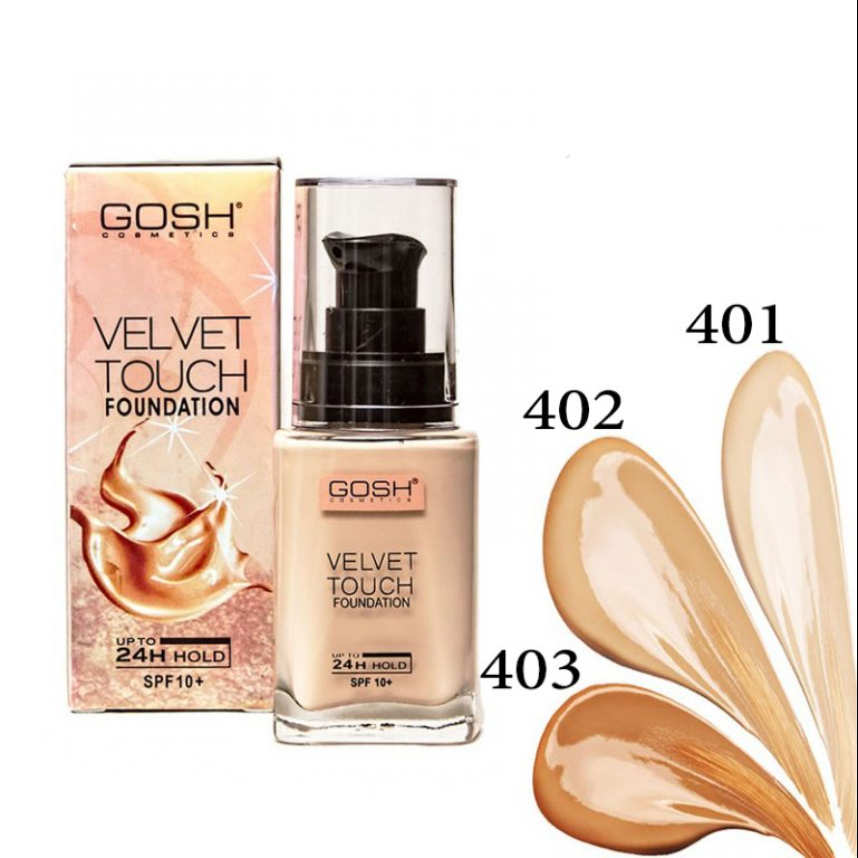 کرم پودر گاش رنگ شماره 401 جذاب مدل GOSH VELVET TOUCH