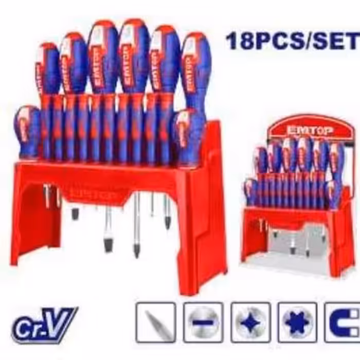 ست 58‌ عددی پیچگوشتی تخت و چهارگوش و ستاره ای ایمتاپ EMTOP مدل ESST580