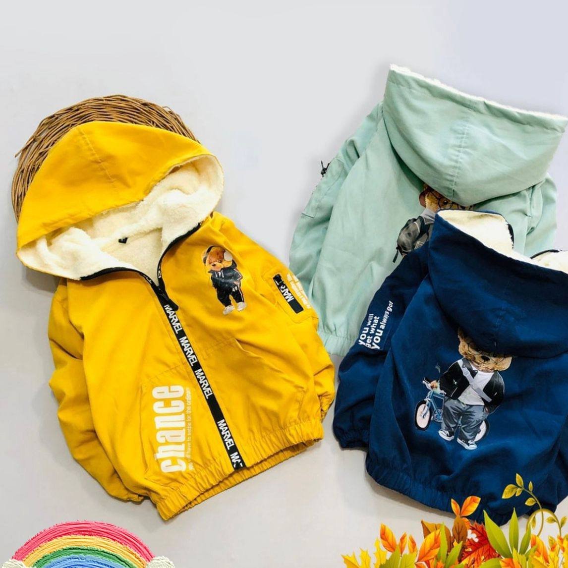 کاپشن داخل پشم شیشه گرم بچه گانه سایز(40 تا 55 )
