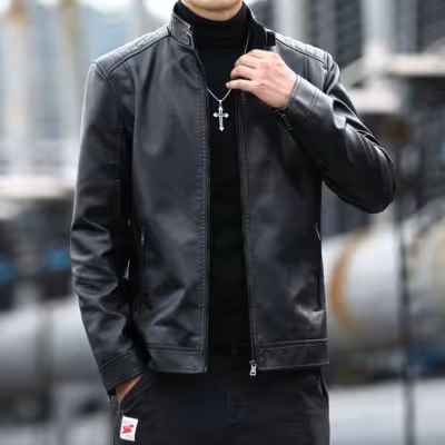 کاپشن چرم مردانه شیک