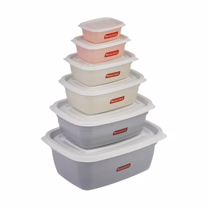 ظرف نگهدارنده نورینو مدل یلدا مجموعه شش عددی (چندرنگ)