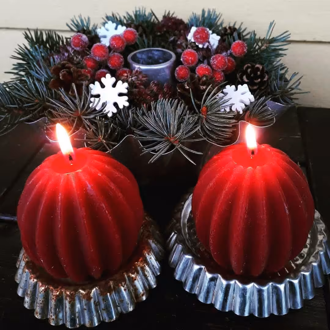 شمع گوی شیار دار