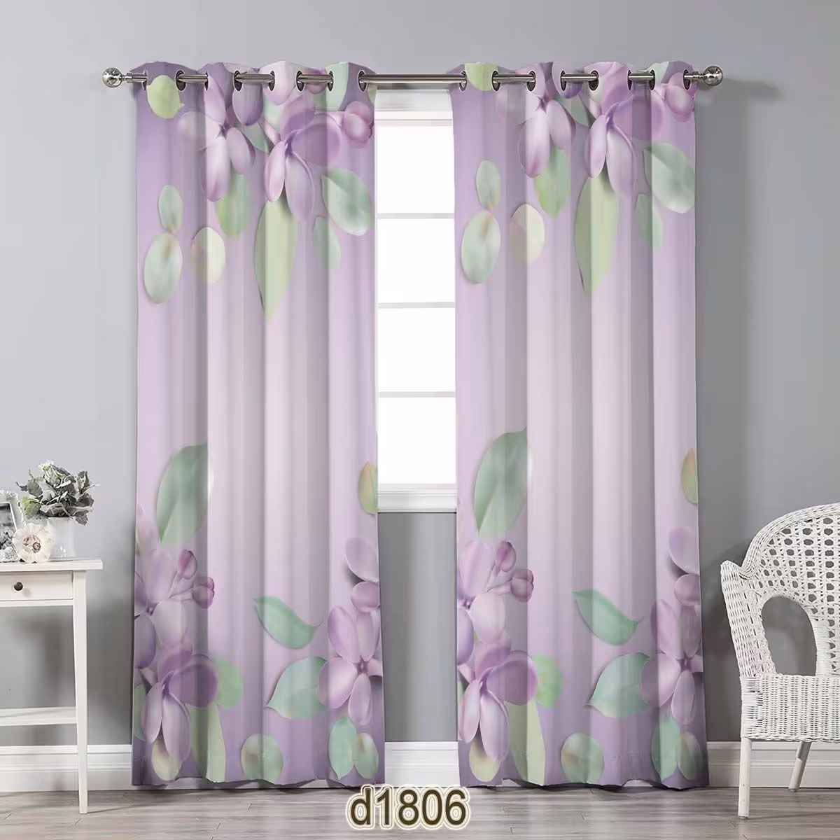 پرده پنلی طرح گل 025