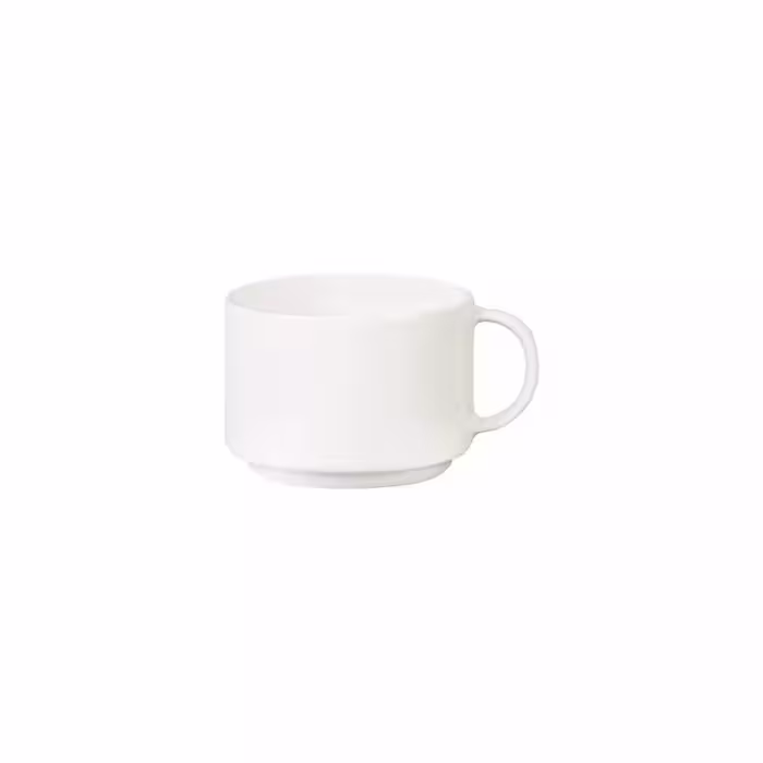 فنجان چای خوری چینی زرین فرم اس سفید (سایز 8)