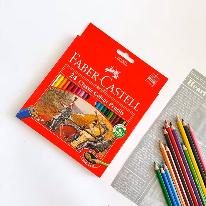 مدادرنگی 24 رنگ جعبه مقوا فابرکاستل
