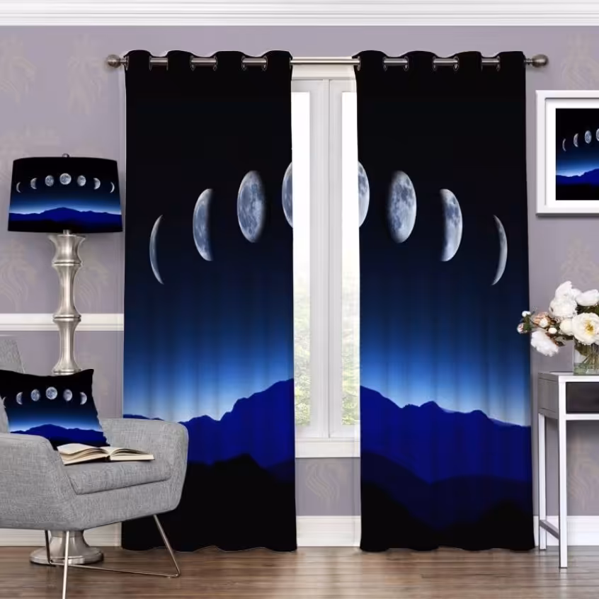 پرده چاپی  پانچ  طرح   نقاشی و منظره  کد1659