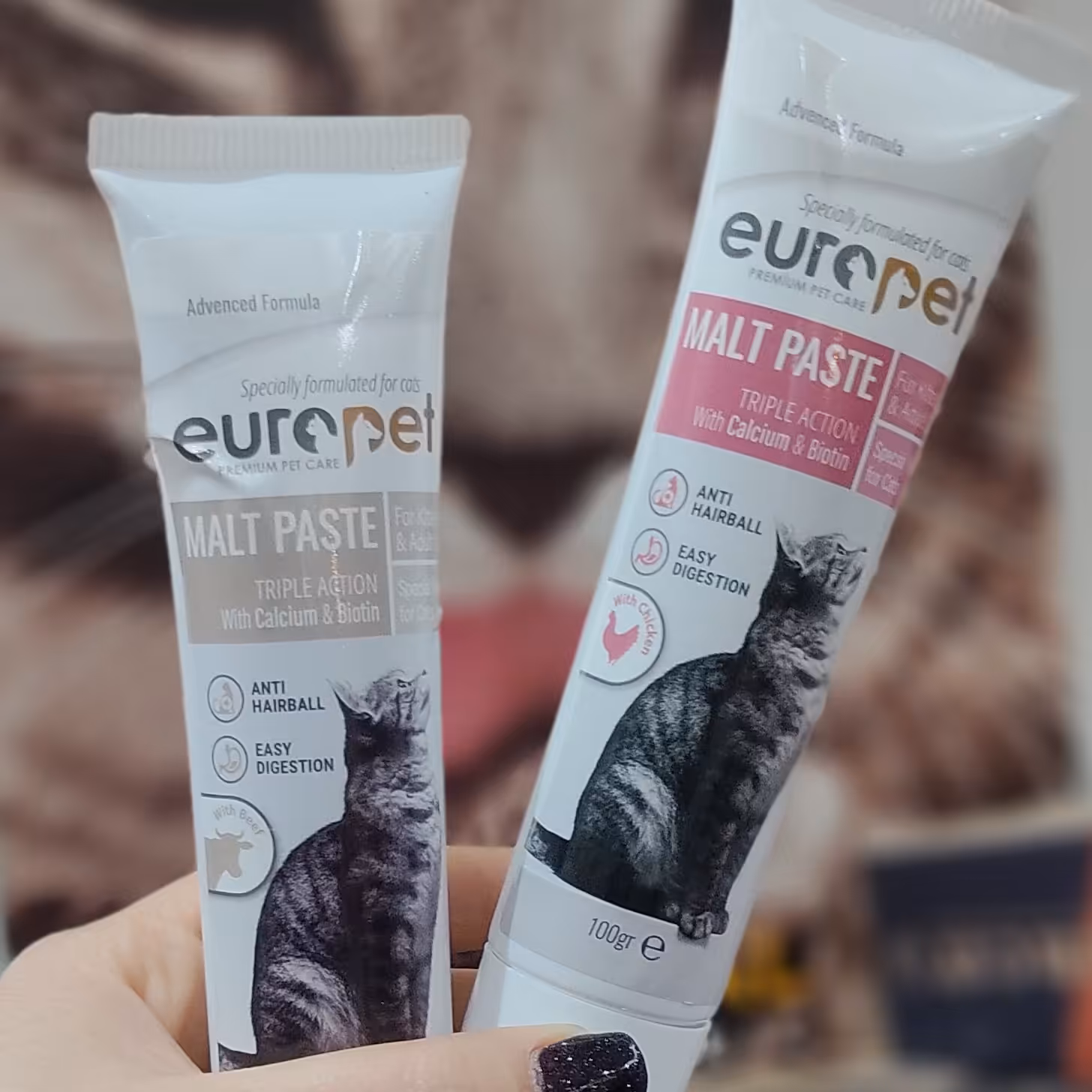 خمیر مالت یورو پت  
مناسب تمامی نژادهای گربه
 طعم گوشت 