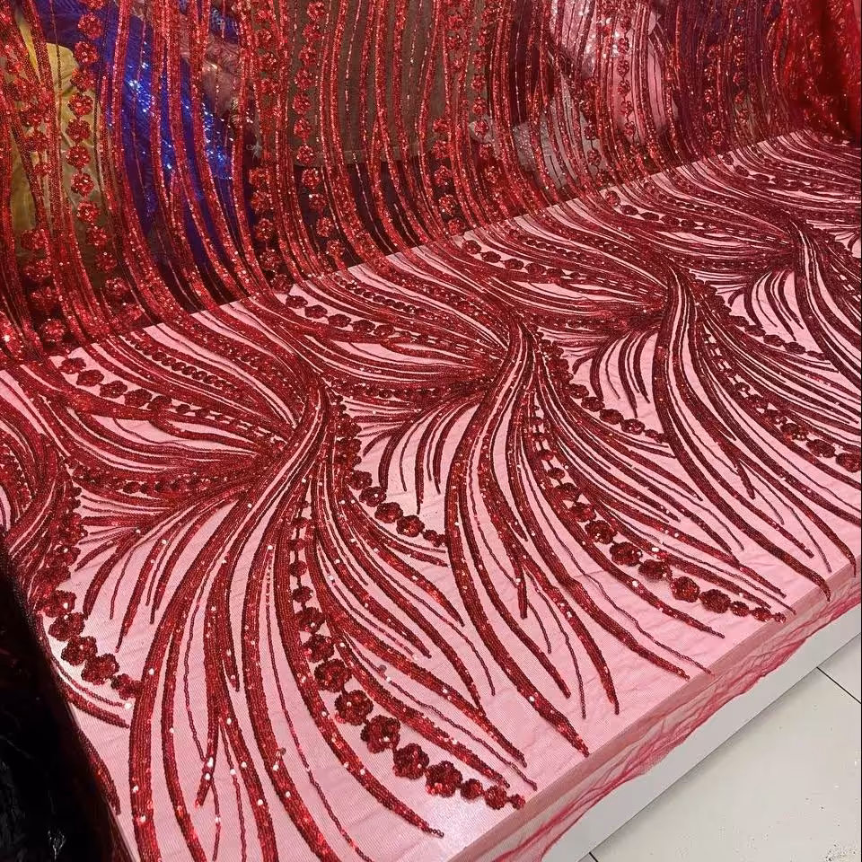 پارچه دانتل مجلسی کار شده مجلسی طرح الیزابت