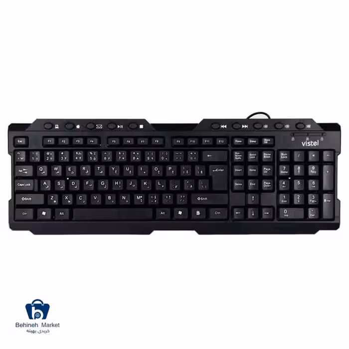 کیبورد باسیم ویستل مدل K1004 با حروف فارسی
