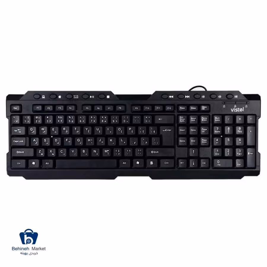 کیبورد باسیم ویستل مدل K1004 با حروف فارسی