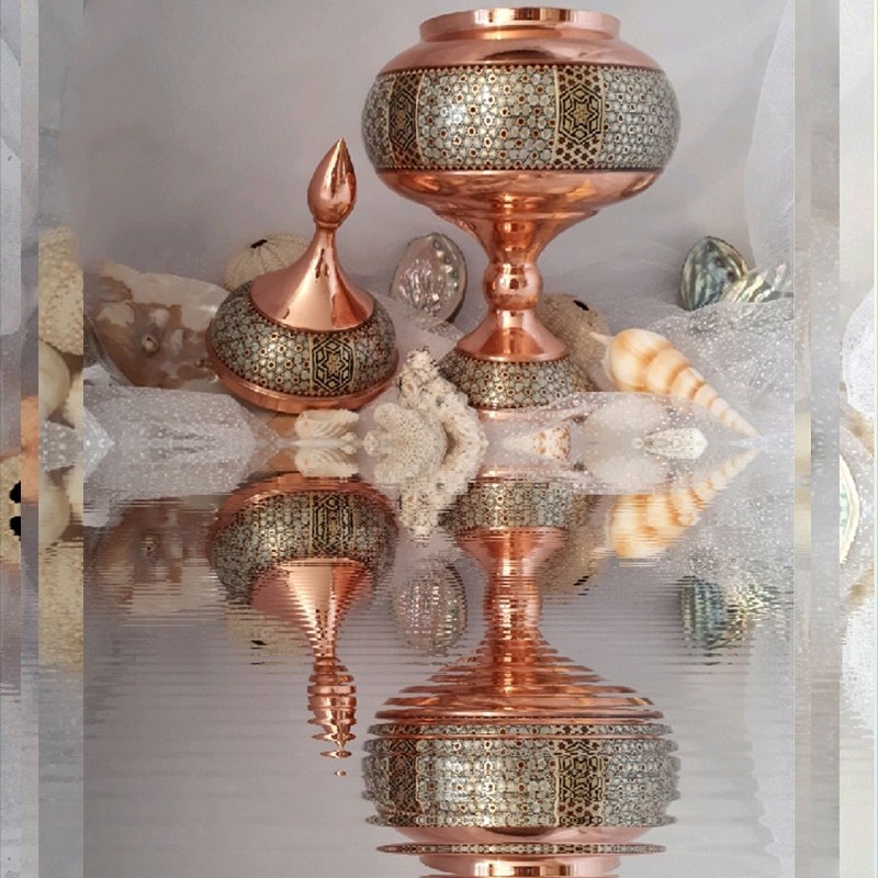 شکلات خوری مس و خاتم ممتاز اعلا در ارتفاع 18