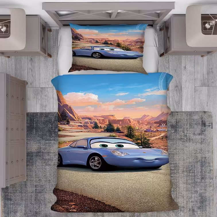 روتختی طرح کارکتر کارتونی ماشین ها سالی ماشین آبی رنگ دوست مک کوئین pk-2021a