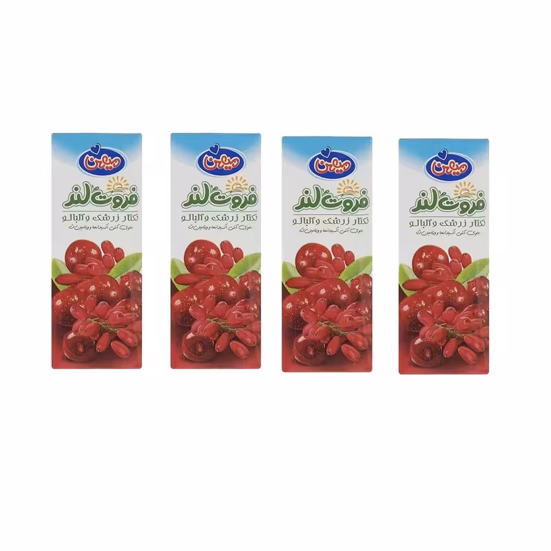 آب میوه  زرشک و آلبالو میهن - 200 میلی لیتر بسته 4 عددی