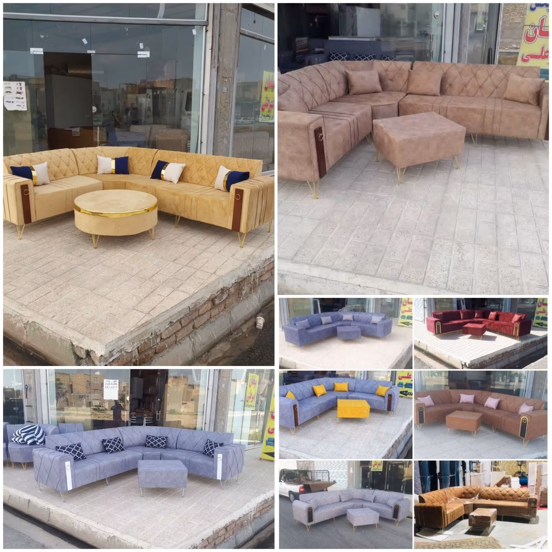 مبل ال چستر  6نفره تنوع رنگ تنوع طرح به دلخواه مشتری هزینه باربری جداست به پای مشتری هست 