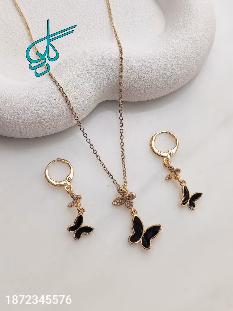 خرید نیمست زنانه جدید طرح پروانه رنگ مشکی مارک ‏زدجی رنگ ثابت کیفیت عالی کد 1715522 - ردگل