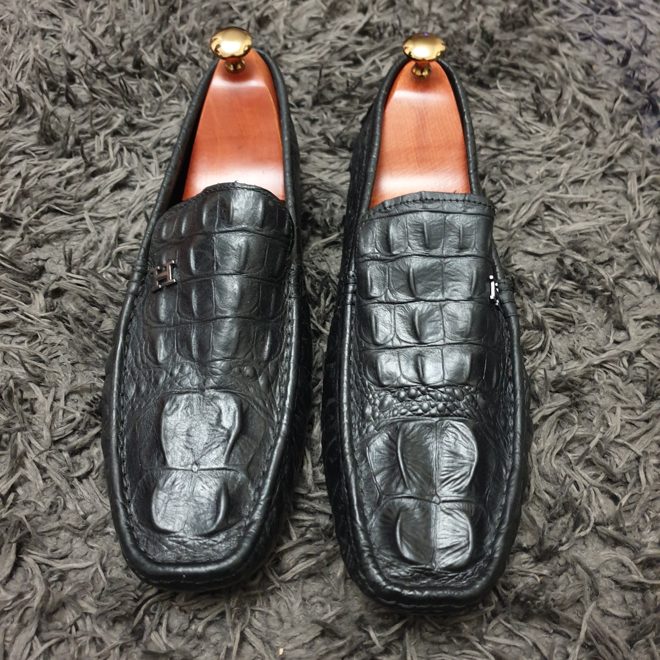کفش کالج تمام چرم مردانه سوسماری هرمس hermes اورجینال وارداتی