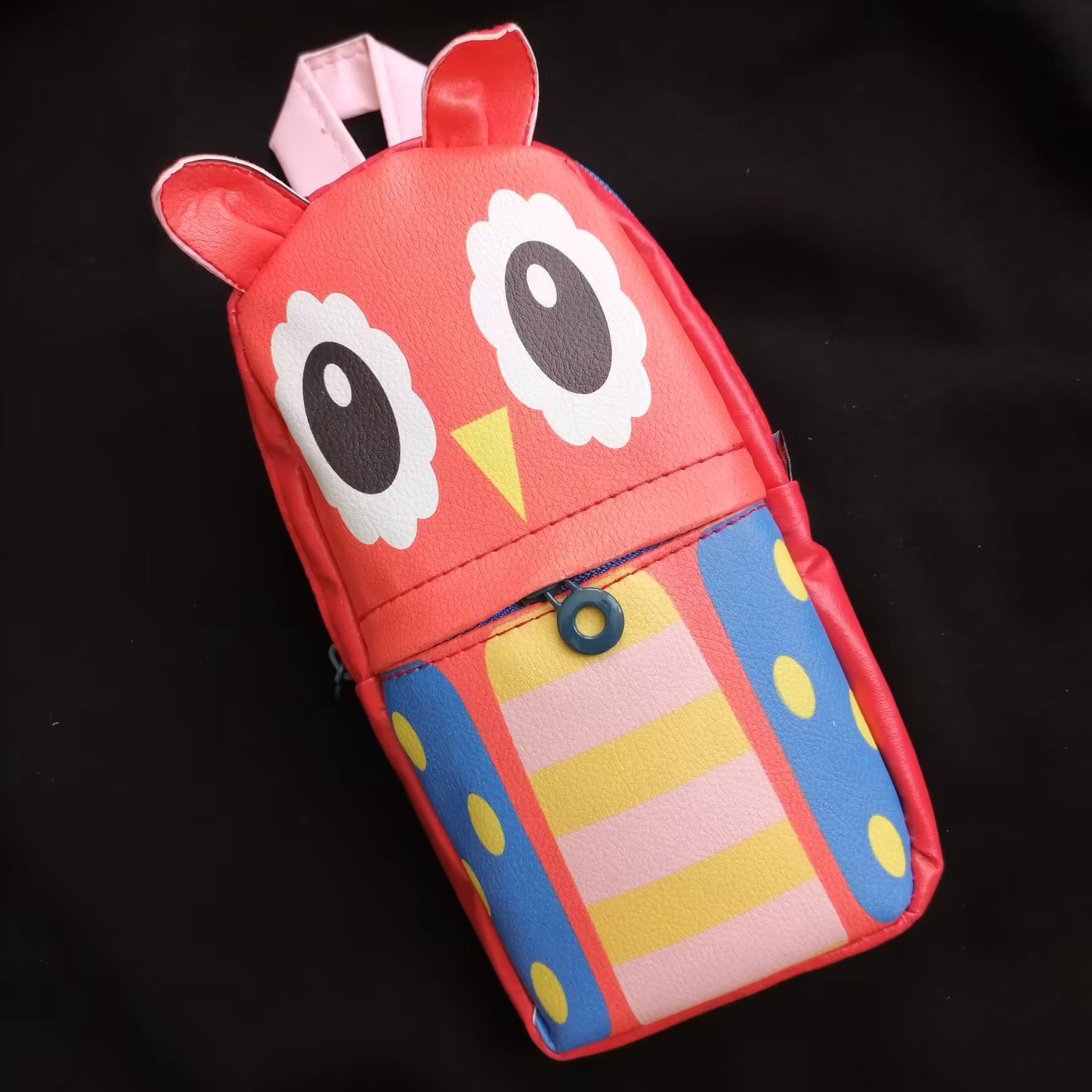 جامدادی دو زیپ چرمی و جادار طرح جوجه