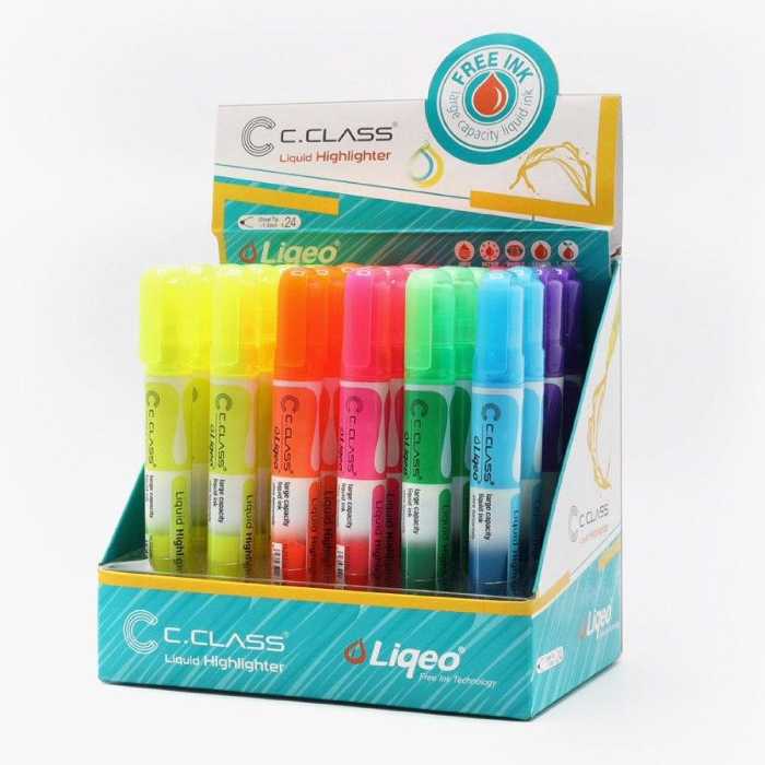 ماژیک هایلایت ( علامت زن ) بزرگ قلمی جوهر مایع سی کلاس